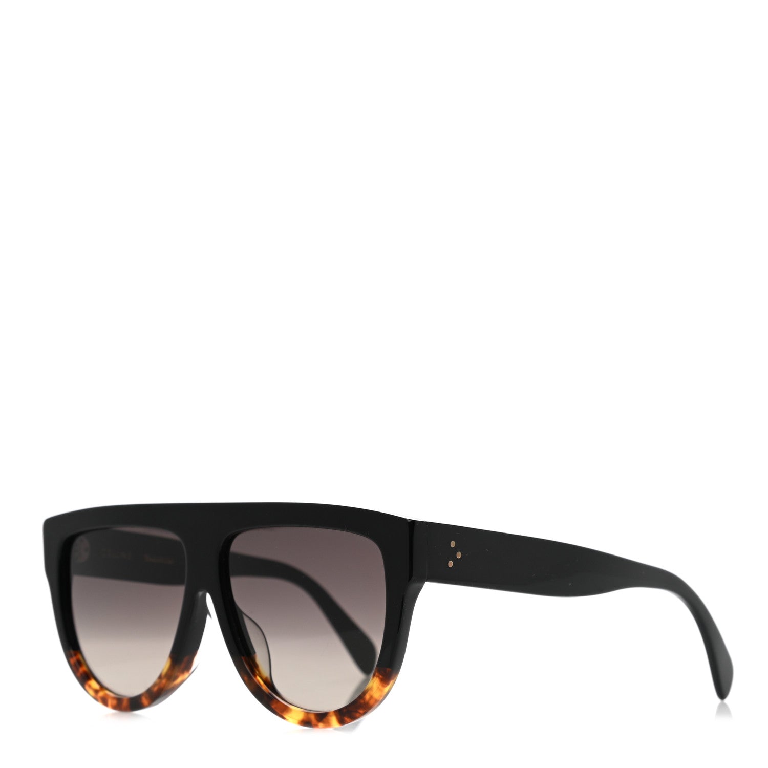 Celine Acetate Aviator Sunglasses CL 40001F Black Havana 1 of 6