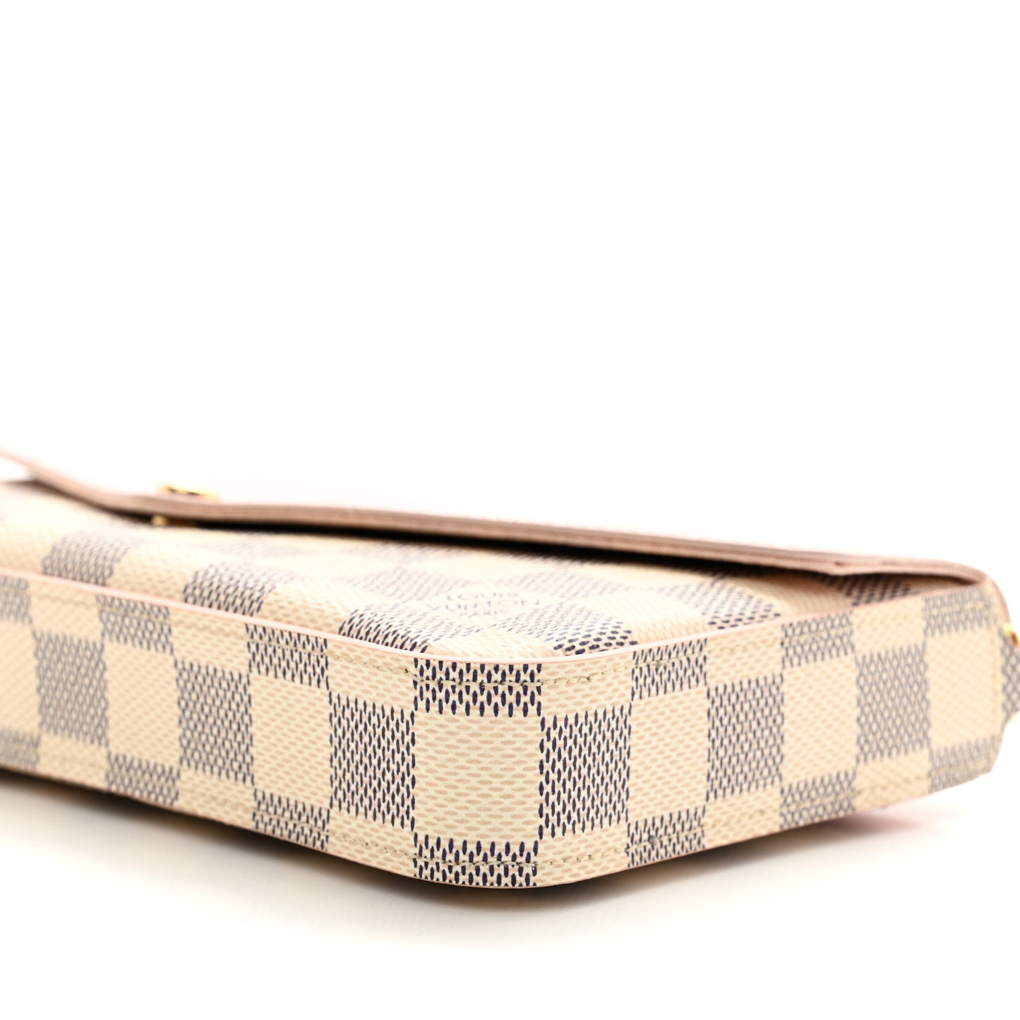 Damier Azur Calfskin Pochette Felicie Eau De Rose