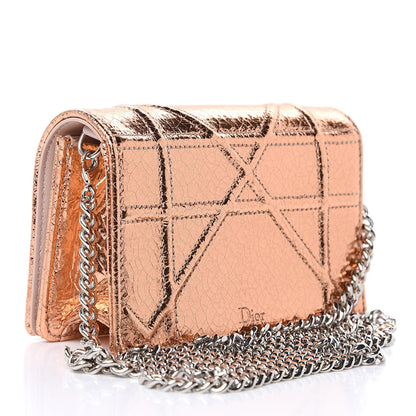 Christian Dior Ceramic Effect Deerskin Baby Diorama Flap Bag Gold 3 of 8