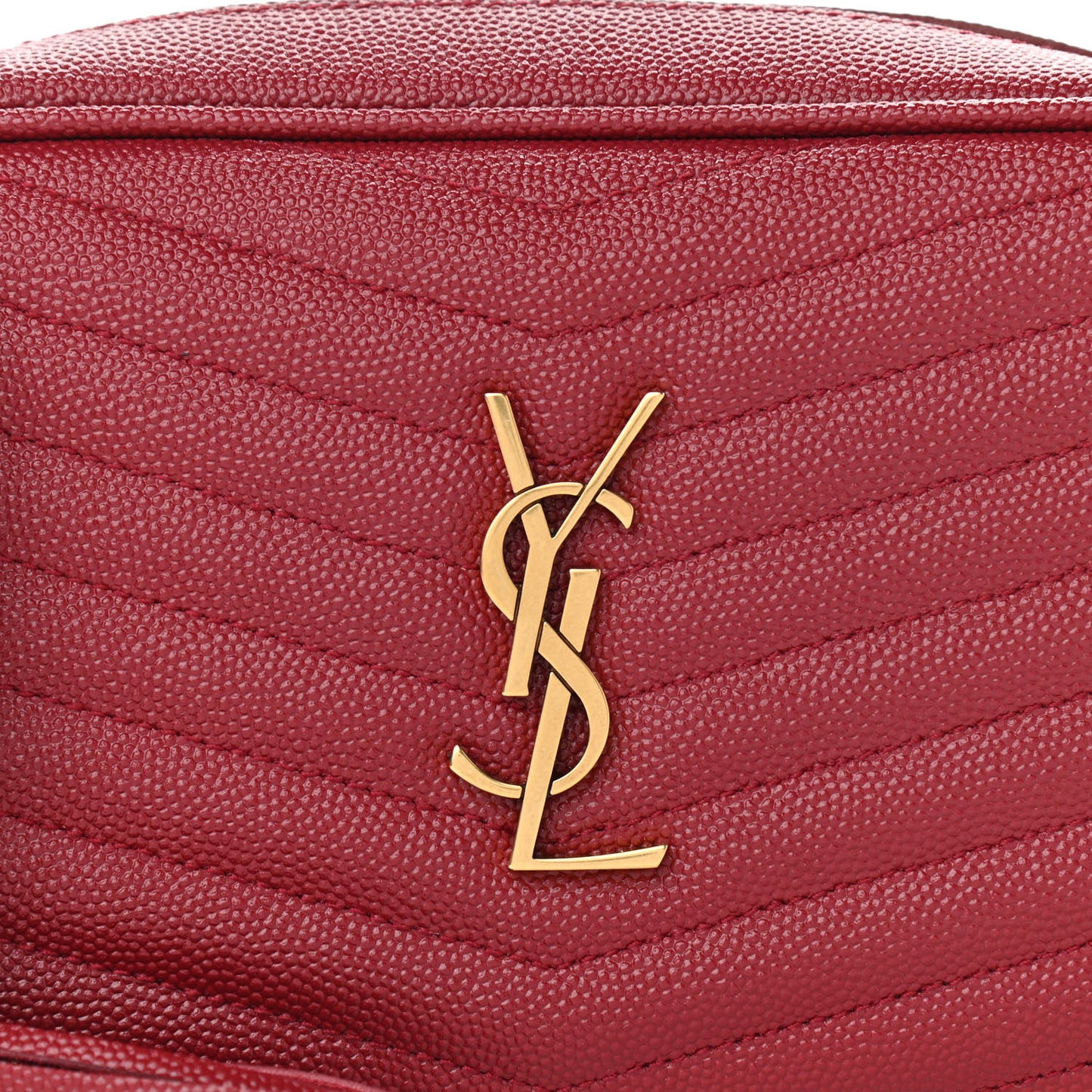 Grain De Poudre Matelasse Monogram Mini Lou Camera Bag Opyum Red