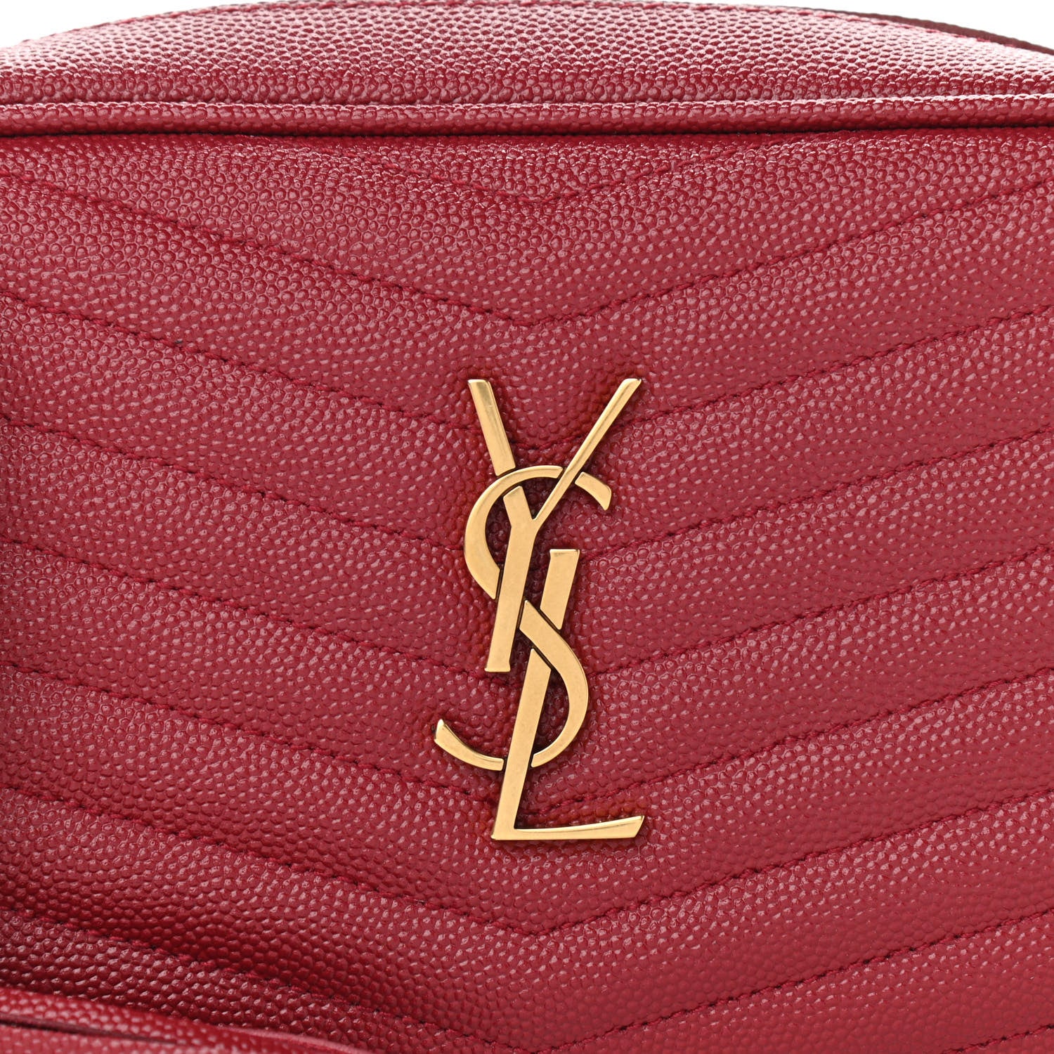 Saint Laurent Grain De Poudre Matelasse Monogram Mini Lou Camera Bag Opyum Red 8 of 11