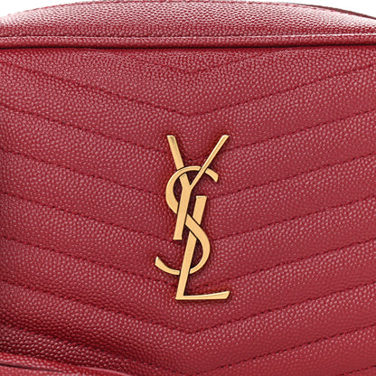 Saint Laurent Grain De Poudre Matelasse Monogram Mini Lou Camera Bag Opyum Red 8 of 11