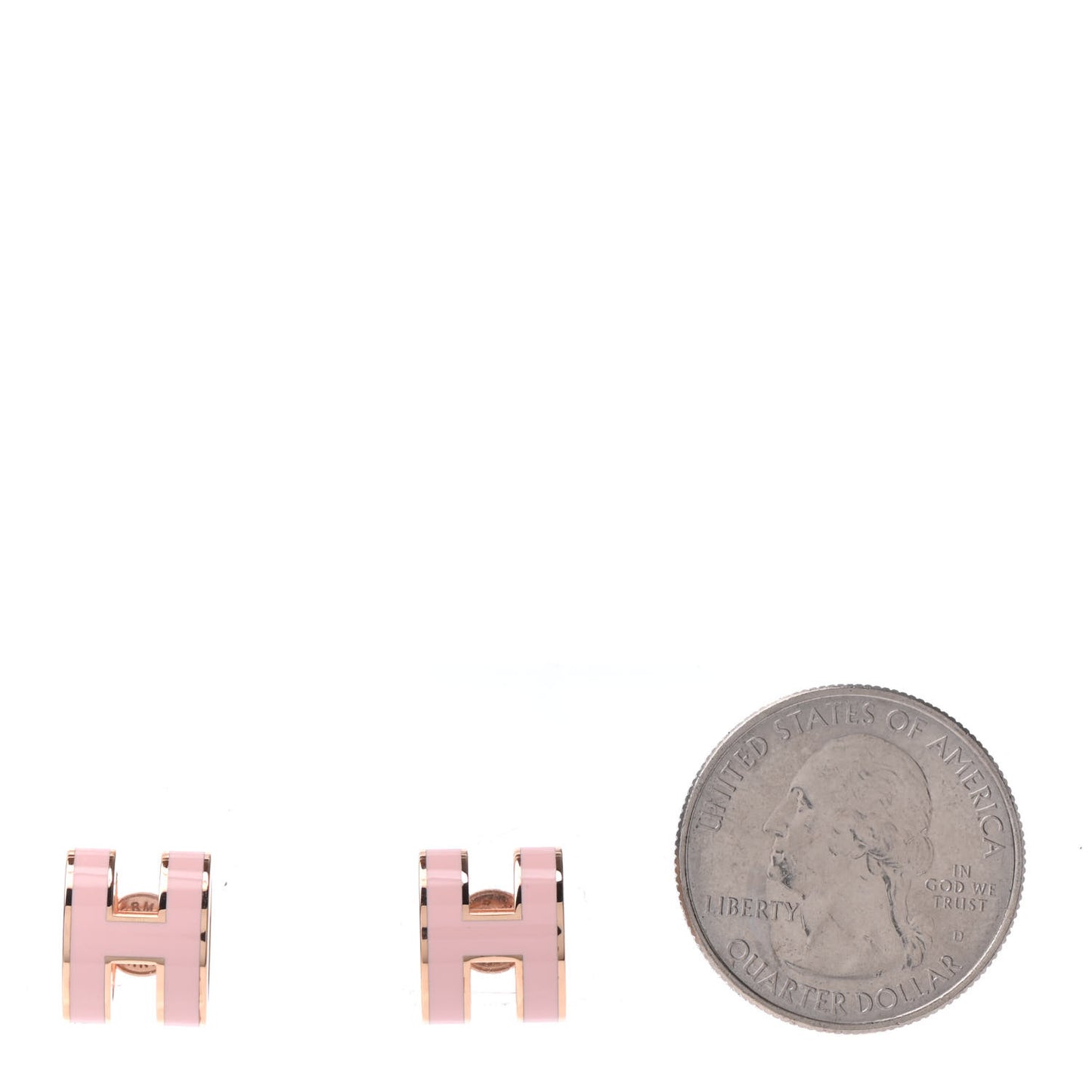 Rose Gold Lacquered Pop H Earrings Rose Dragee