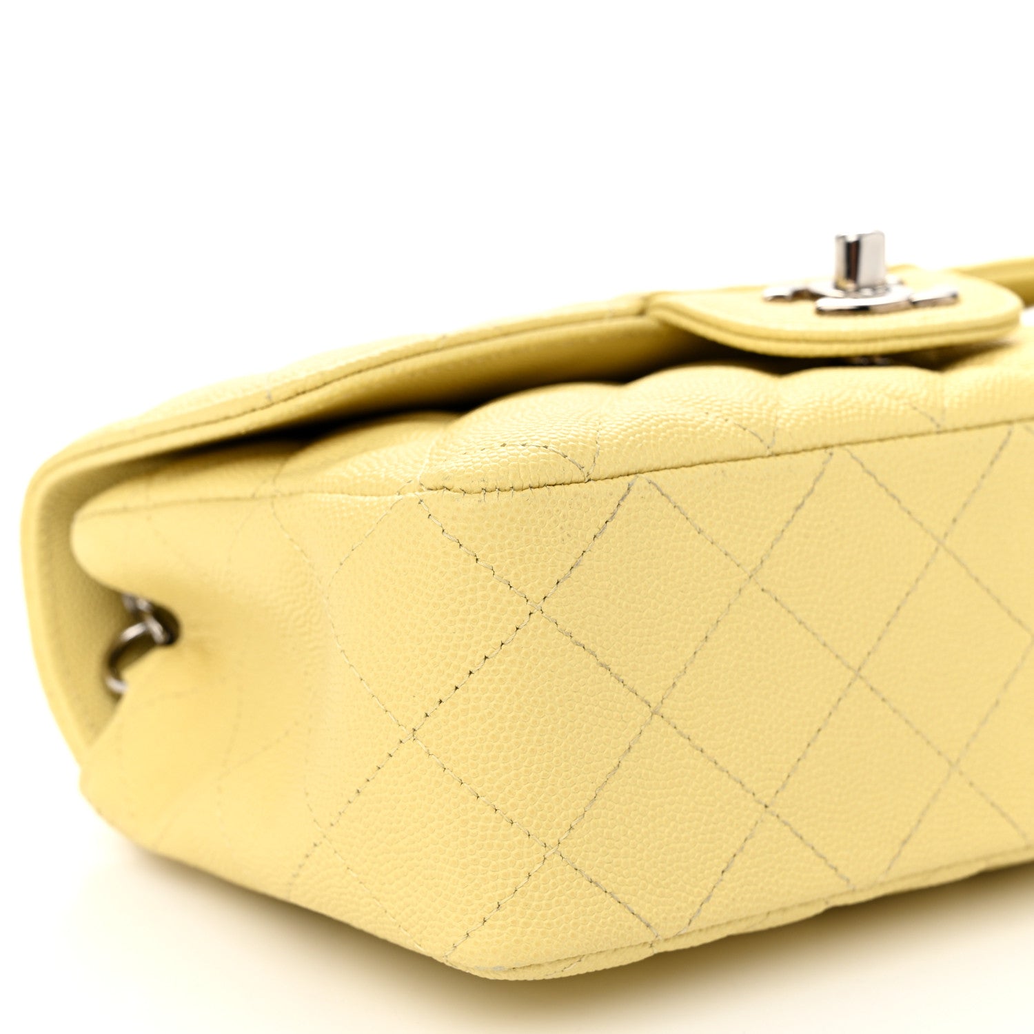 Chanel Caviar Quilted Mini Rectangular Flap Light Yellow 9 of 13