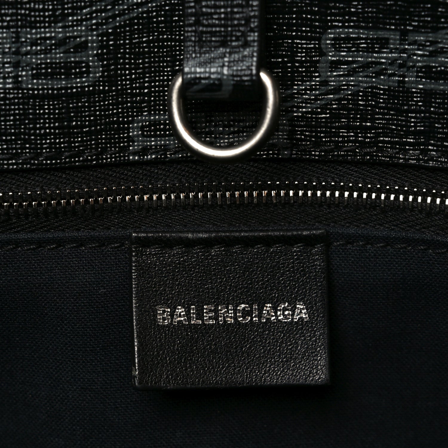 Balenciaga Coated Canvas BB Monogram Large Signature East West Shopper Bag Black Grey 6 of 10