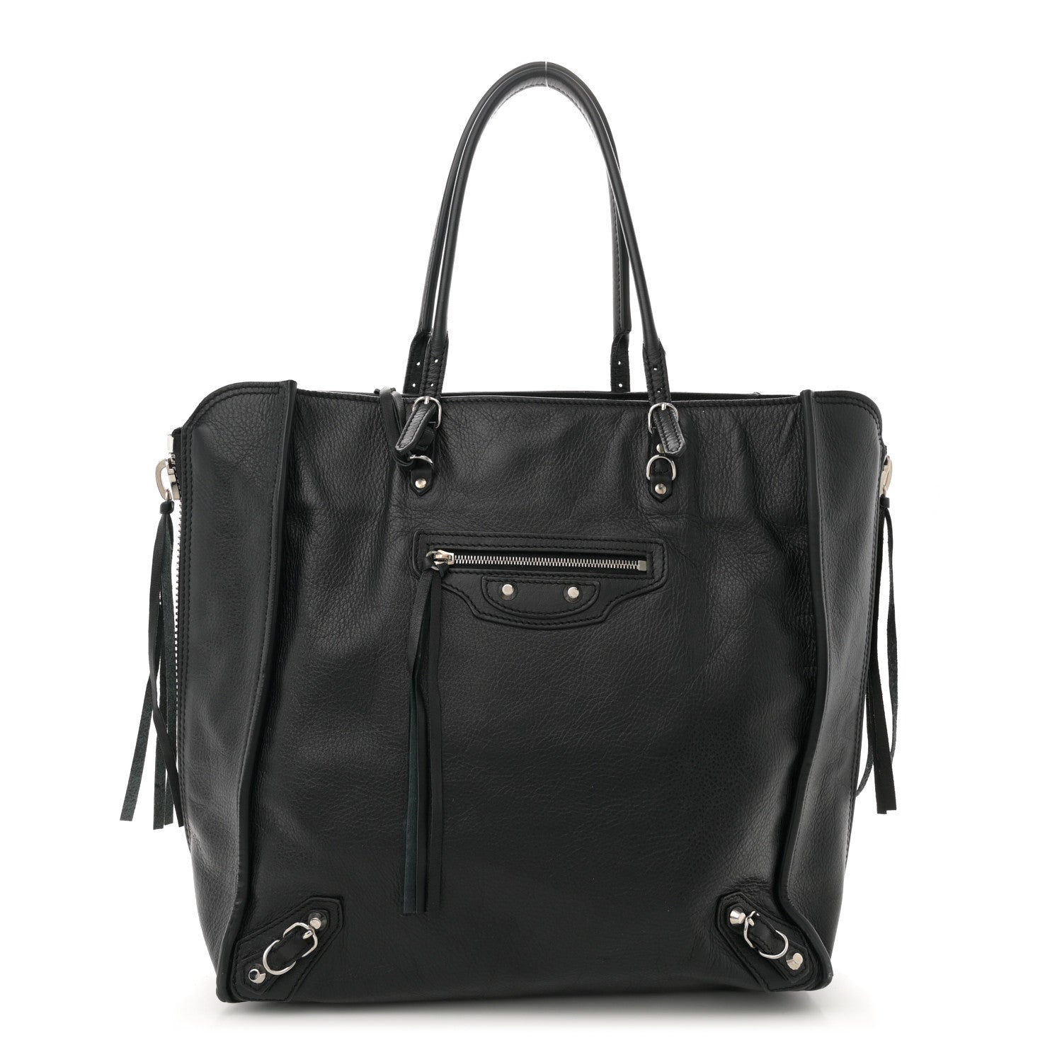 Balenciaga Veau Papier A5 Zip Around Tote Tote Black 1706687