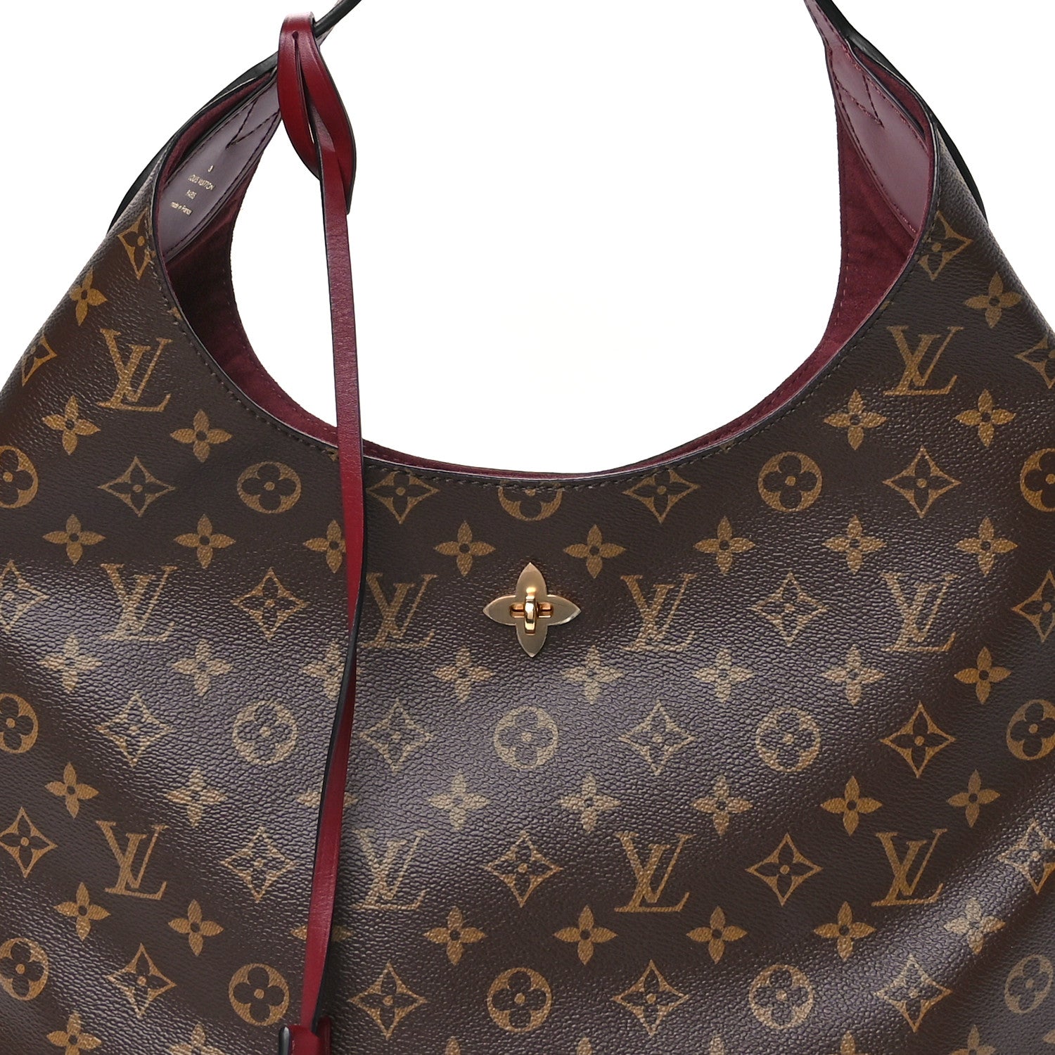 Louis Vuitton Monogram Flower Hobo Bordeaux 8 of 10
