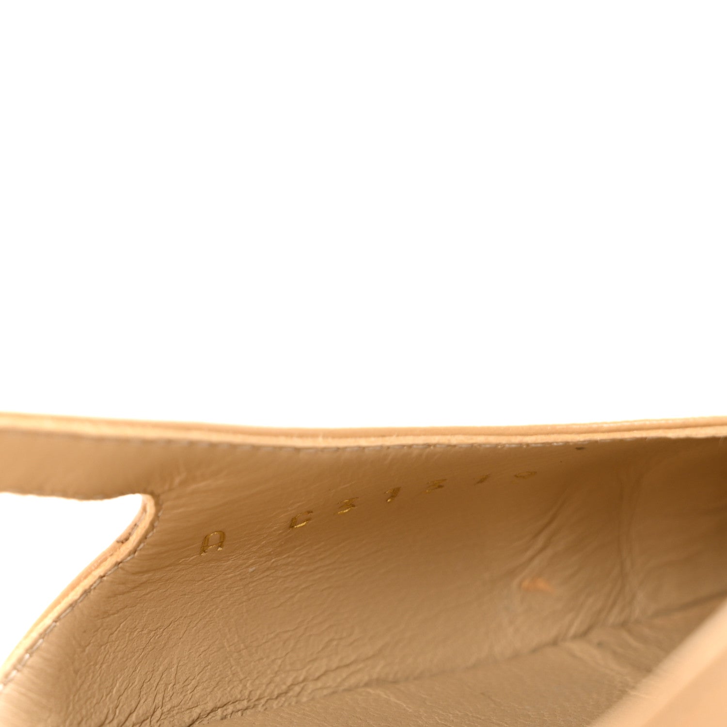 Chanel Goatskin Grosgrain Cap Toe CC Slingback Pumps 37.5 Beige Black 9 of 9