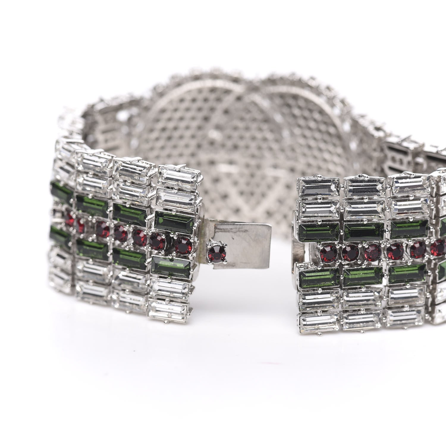 Gucci Crystals Double G Web Tennis Bracelet L 4 of 5
