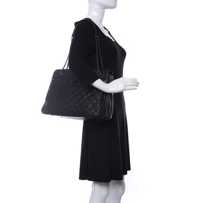 Chanel Calfskin Quilted Frame In Chain Tote Black 2 of 9