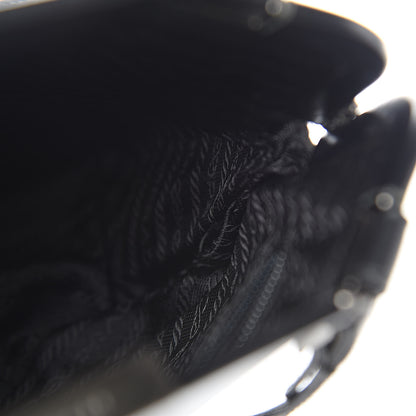 Prada Calfskin Top Lock Bag Nero Black 6 of 14