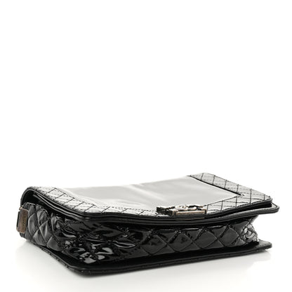 Chanel Patent New Medium Boy Reverso Flap Black 4 of 10