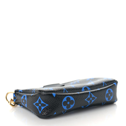 Louis Vuitton Colored Monogram Mini Pochette Accessories Blue Black 4 of 8