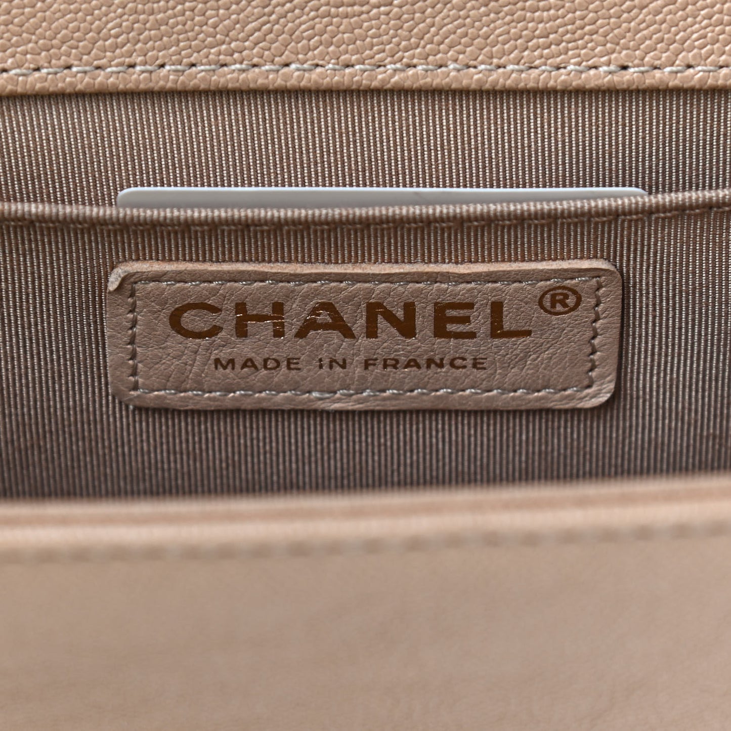 Caviar Quilted Medium Boy Flap Beige