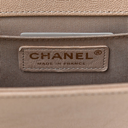 Chanel Caviar Quilted Medium Boy Flap Beige 6 of 10