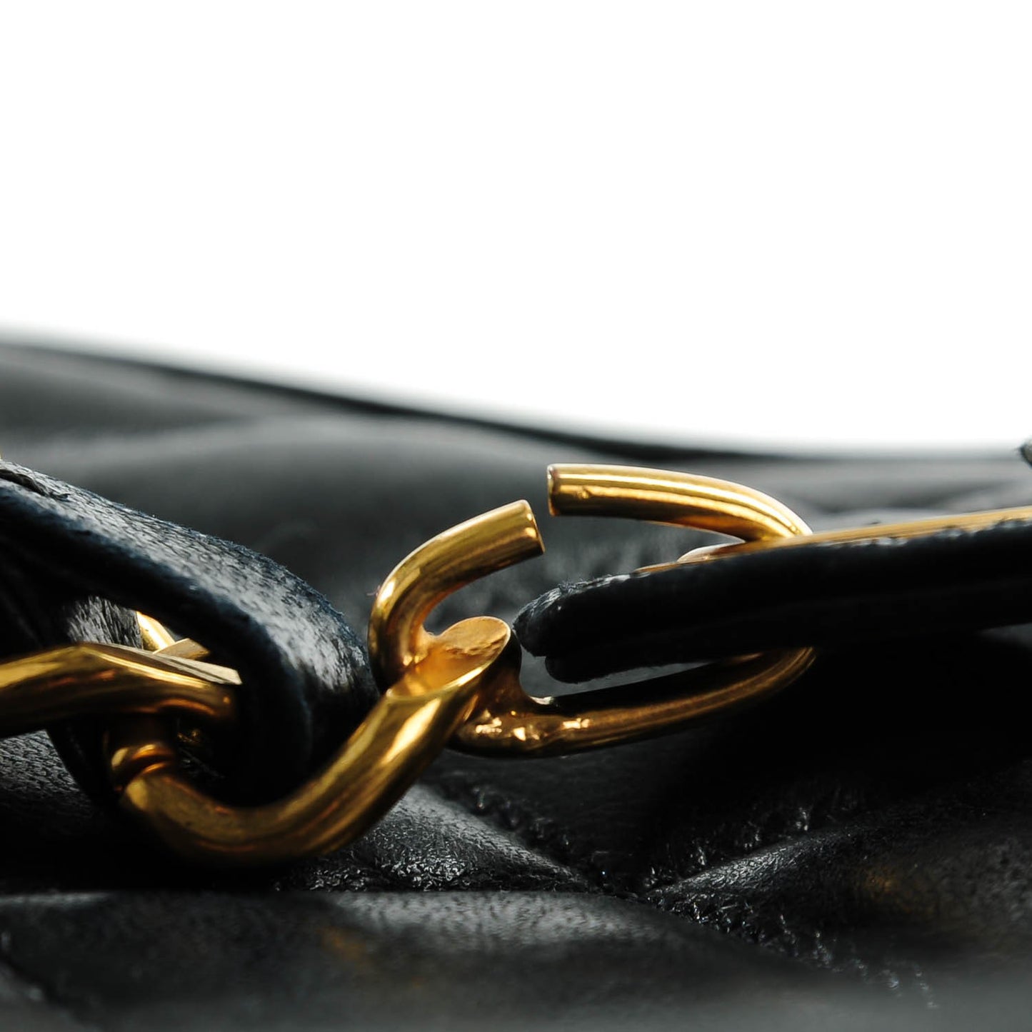 Lambskin Quilted Shoulder Bag Black