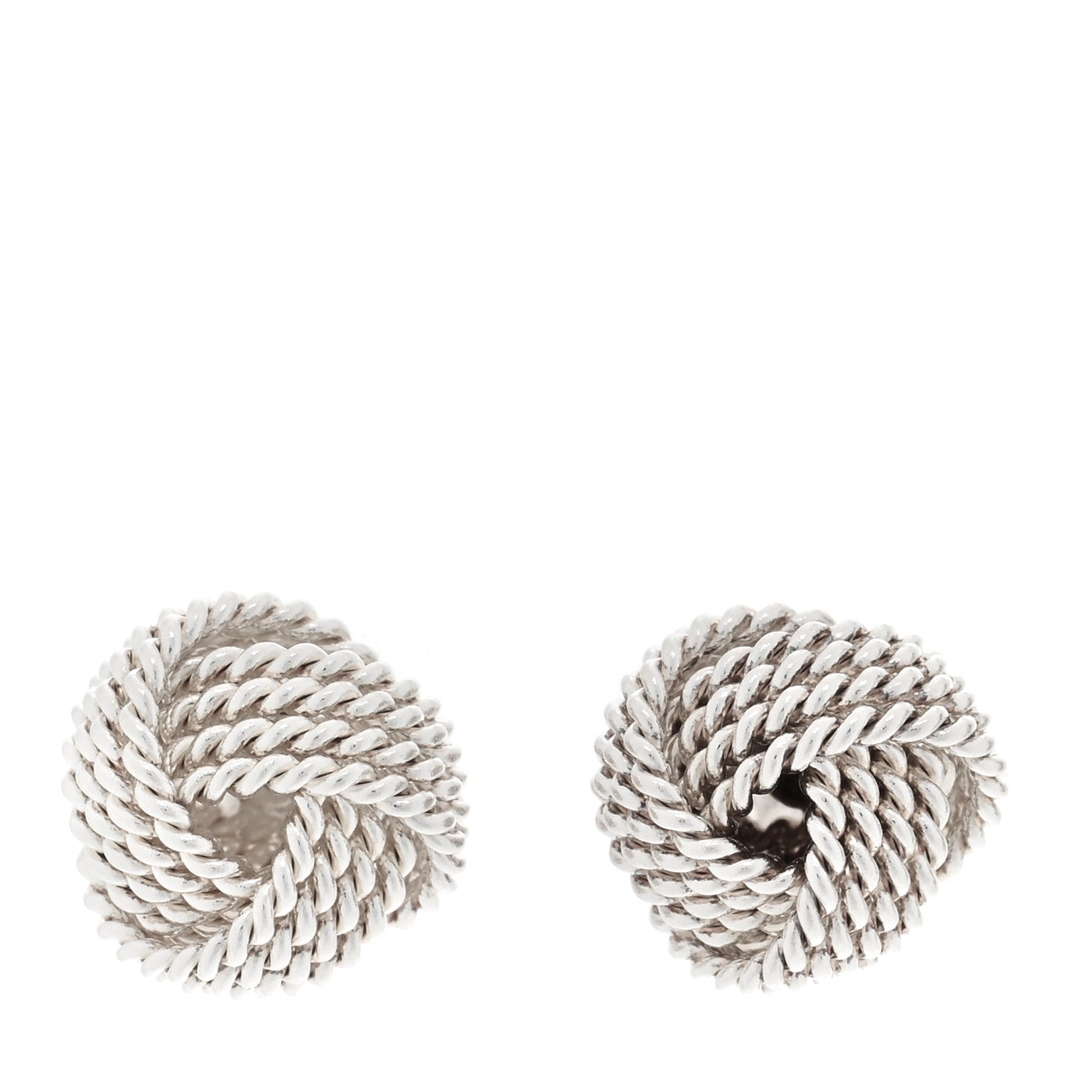Tiffany Sterling Silver Twist Knot Earrings 1 of 4