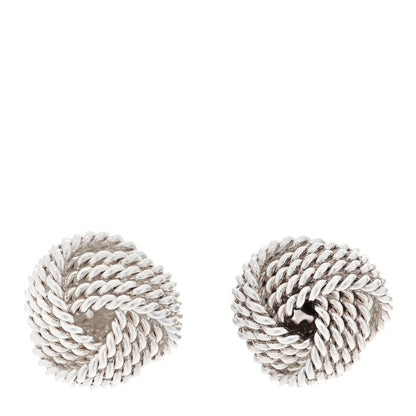 Tiffany Sterling Silver Twist Knot Earrings 1 of 4