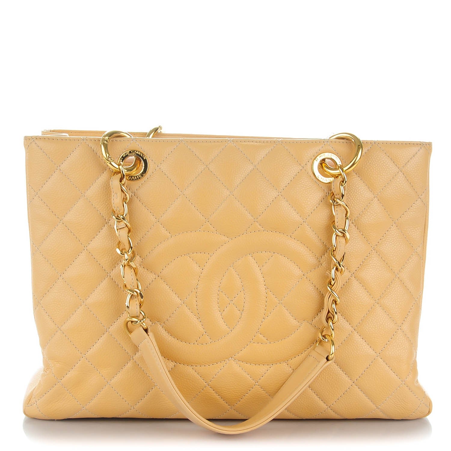 Chanel Caviar Quilted Grand Shopping Tote GST Beige 1 of 8
