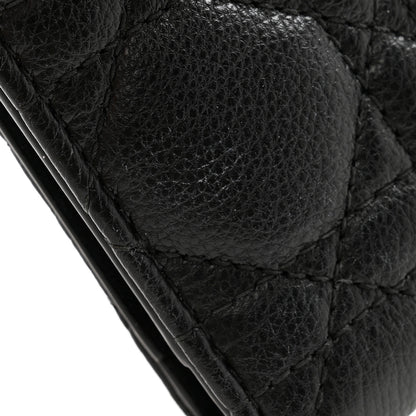 Christian Dior Grained Calfskin Supple Cannage Caro Dahlia Wallet Black 9 of 11