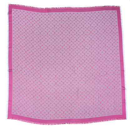 Louis Vuitton Silk Wool Monogram Denim Shawl 1 of 6
