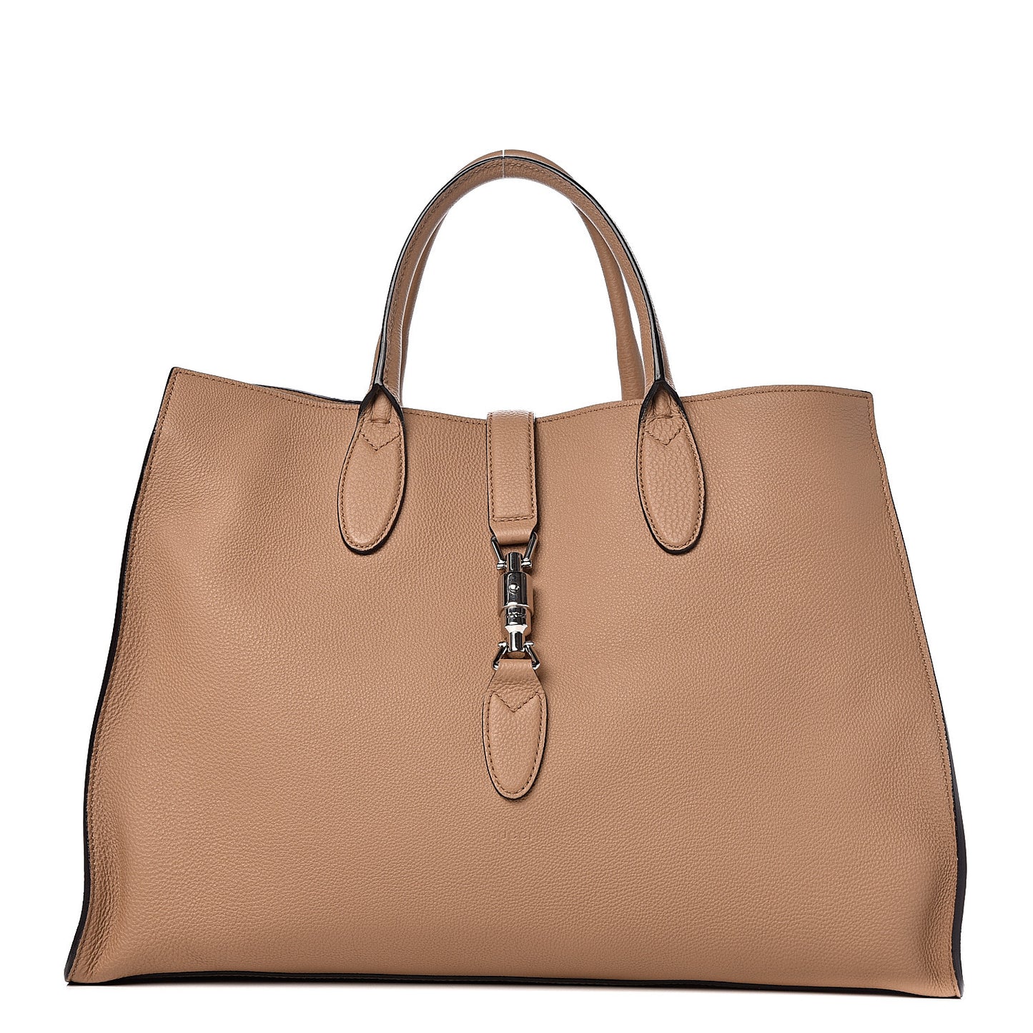 Soft Calfskin Medium Jackie Top Handle Bag Classic Camel