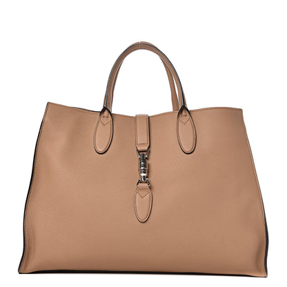 Gucci Soft Calfskin Medium Jackie Top Handle Bag Classic Camel 1 of 10