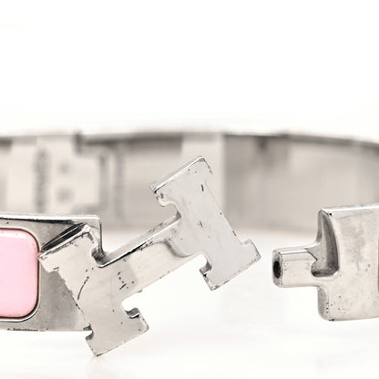 Hermes Enamel Narrow Clic Clac H Bracelet PM Rose Candeur 4 of 5