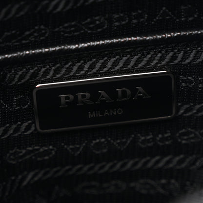 Prada Nylon Vela Saffiano Single Buckle Messenger Shoulder Bag Black 6 of 10