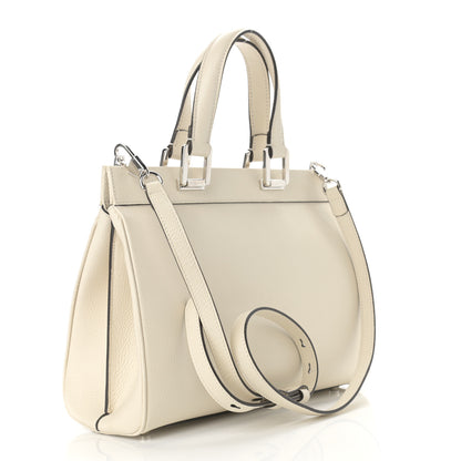 Gucci Grainy Calfskin Small Zumi Top Handle Bag Mystic White 2 of 9
