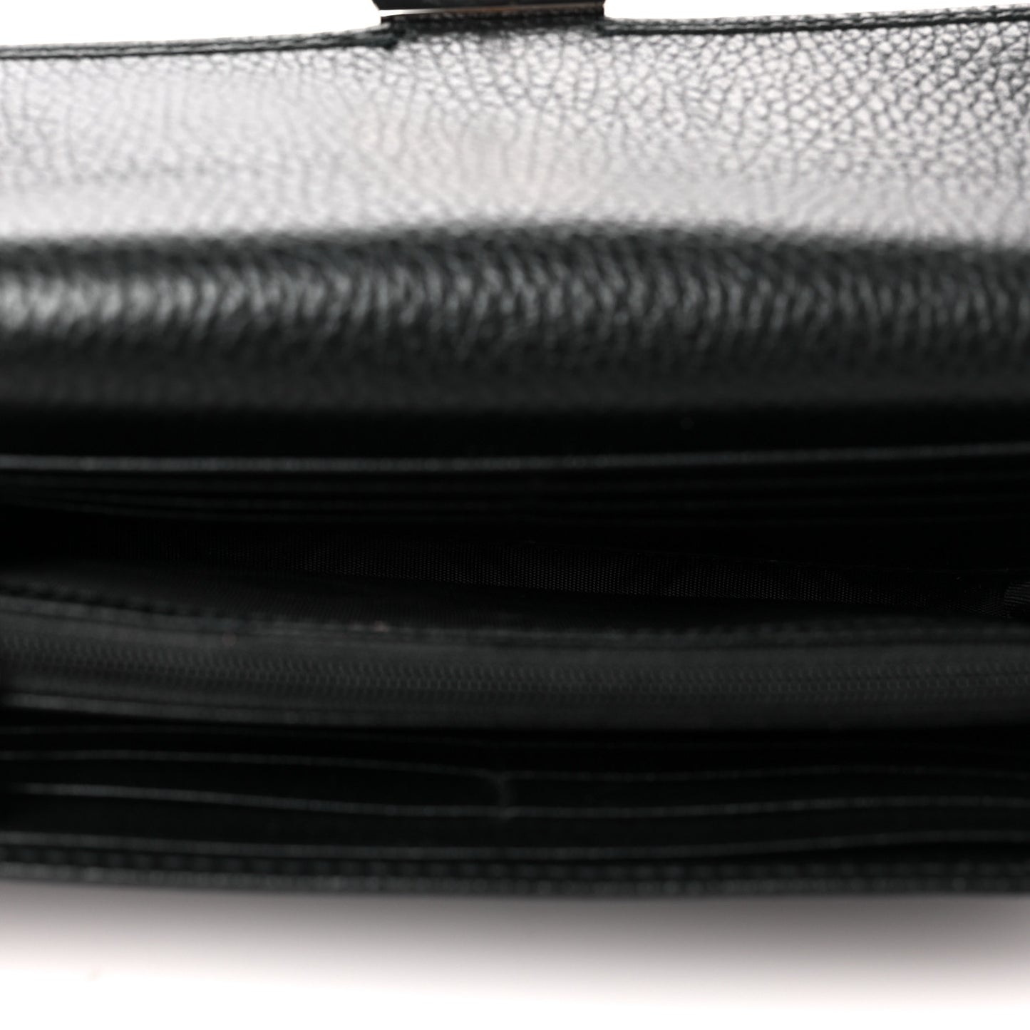 Dollar Calfskin Interlocking G Continental Wallet Black