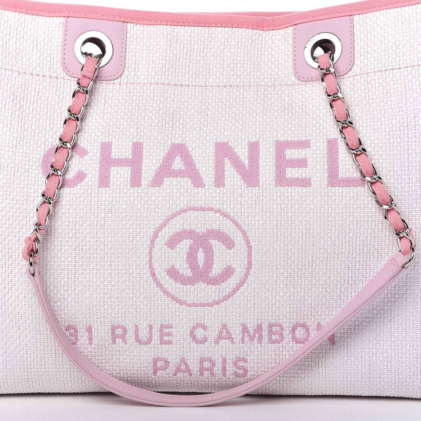 Canvas Small Deauville Tote Light Pink