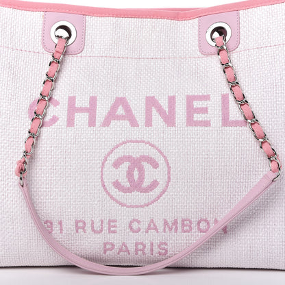 Chanel Canvas Small Deauville Tote Light Pink 10 of 10