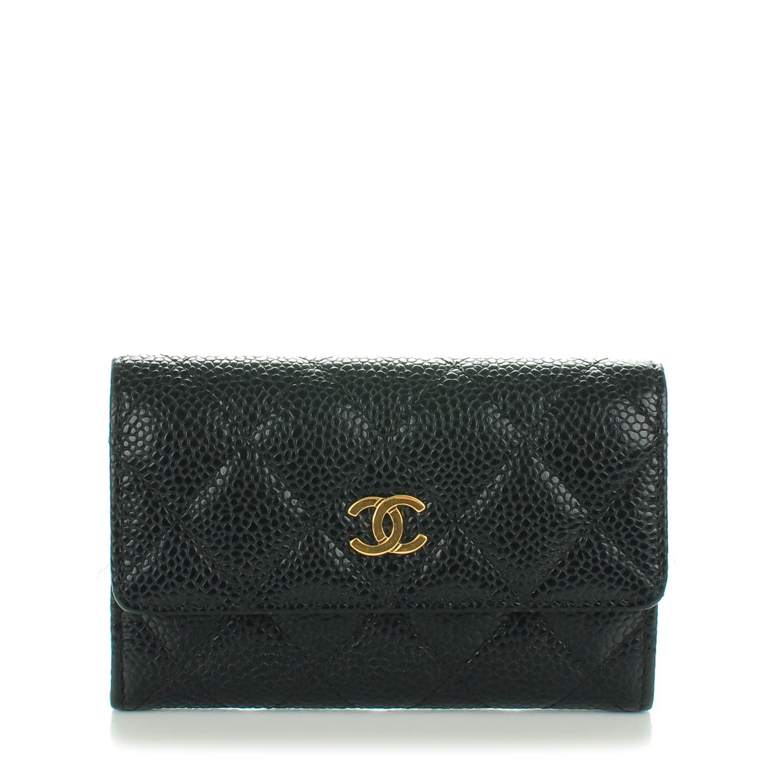 Chanel Caviar Quilted Flap Card Holder Black 1 of 8
