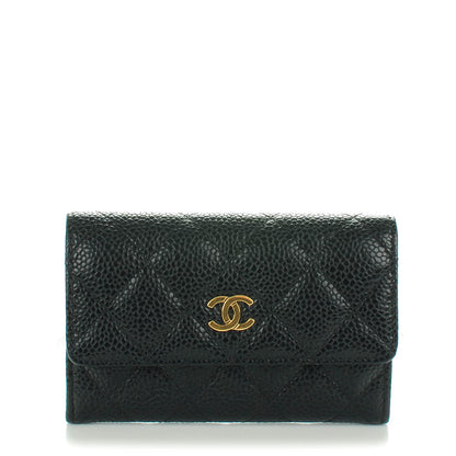 Chanel Caviar Quilted Flap Card Holder Black 1 of 8