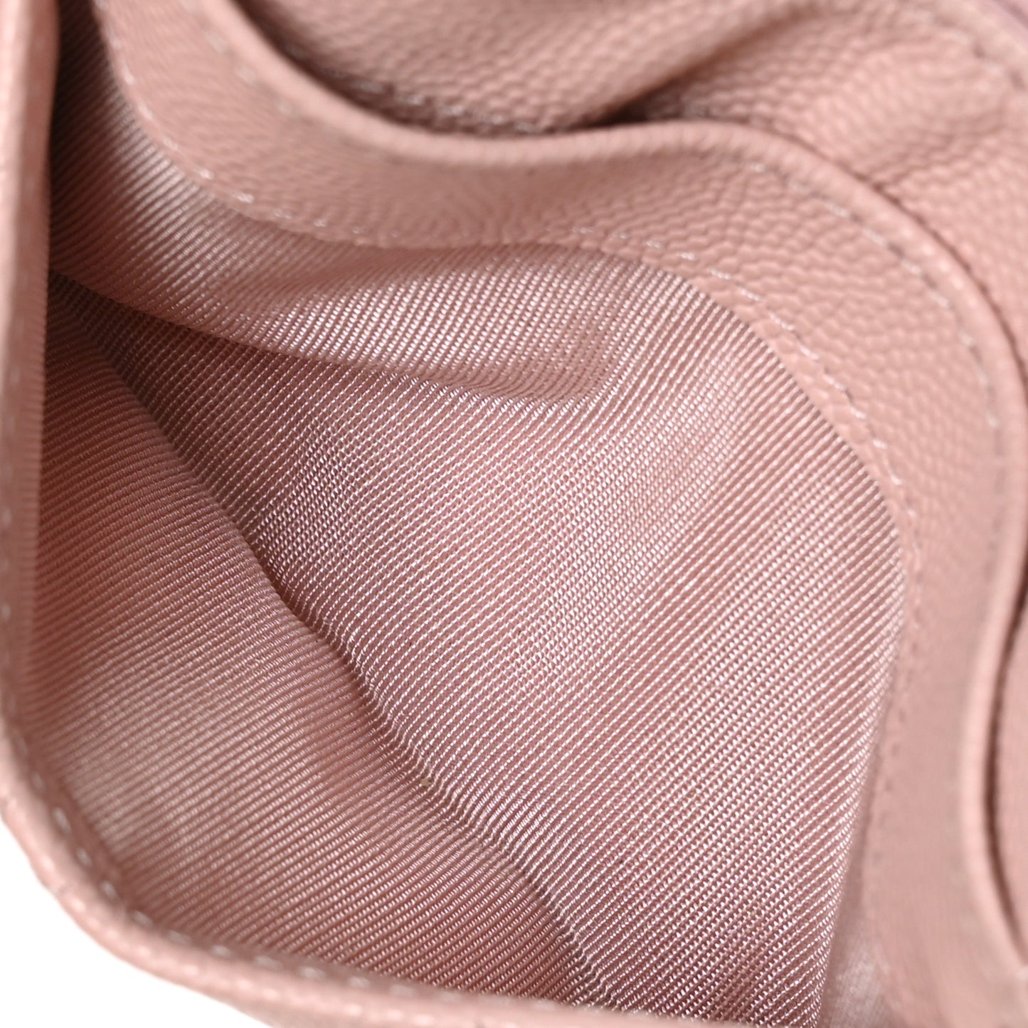 Caviar Quilted Card Holder Light Pink