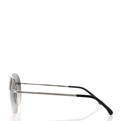 Chanel Aviator CC Sunglasses 4189-T-Q Silver 3 of 8