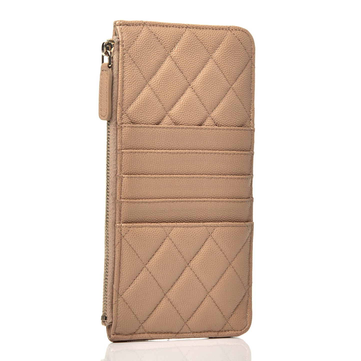 Caviar Quilted Classic iPhone Pouch Beige