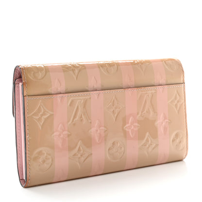 Louis Vuitton Vernis Rayures Sarah Wallet NM Dune 3 of 9