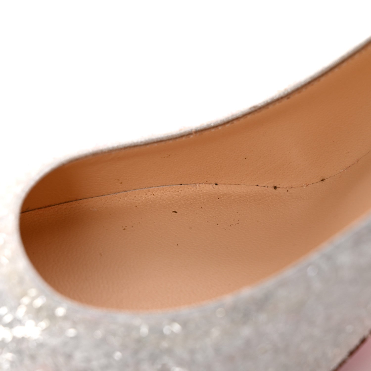 Christian Louboutin Glitter Givre Decollete 554 85 Pumps 37.5 White 9 of 9