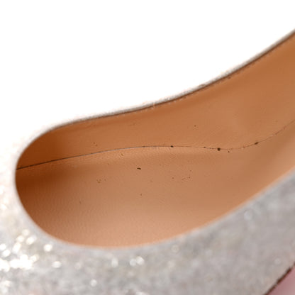 Christian Louboutin Glitter Givre Decollete 554 85 Pumps 37.5 White 9 of 9