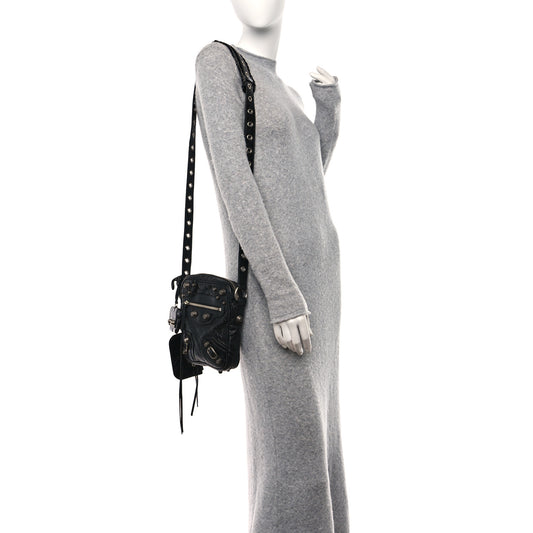 Agneau Arena Le Cagole Crossbody Bag Black
