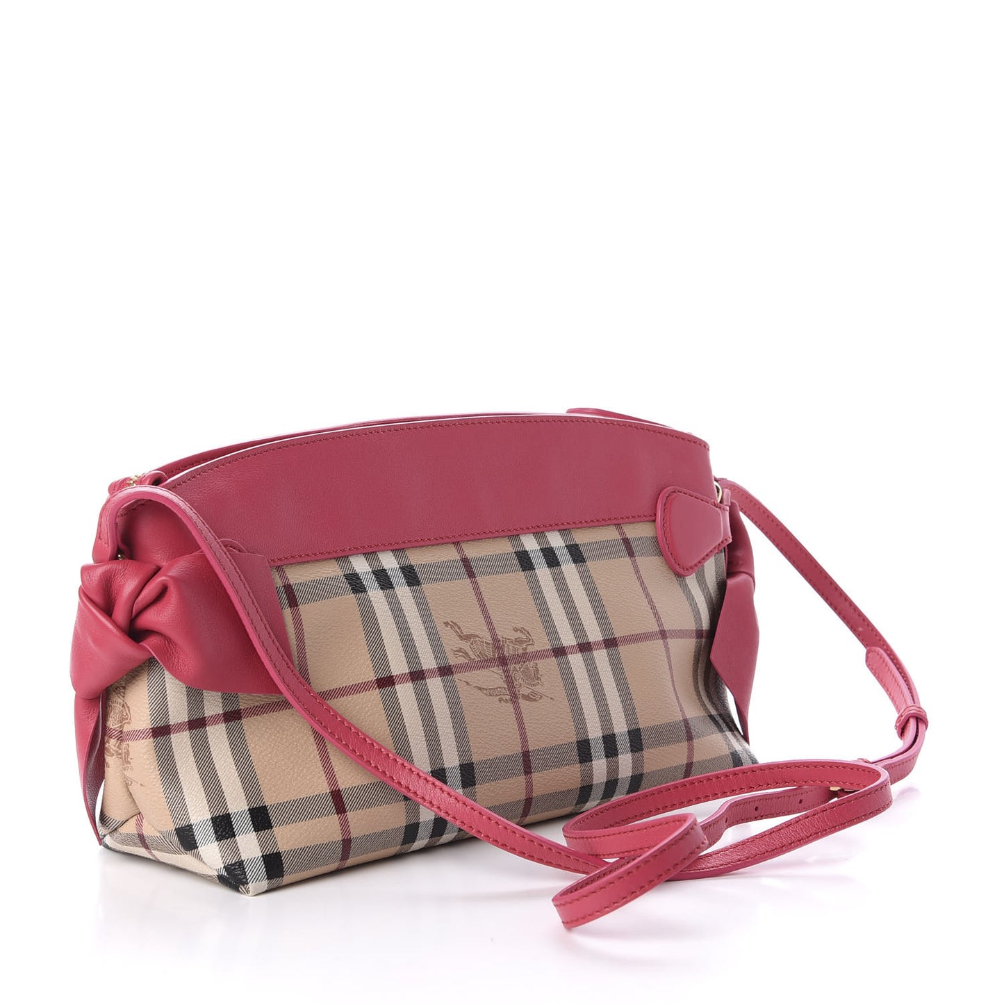 Haymarket Check Bow Tie Crossbody Bag Peony