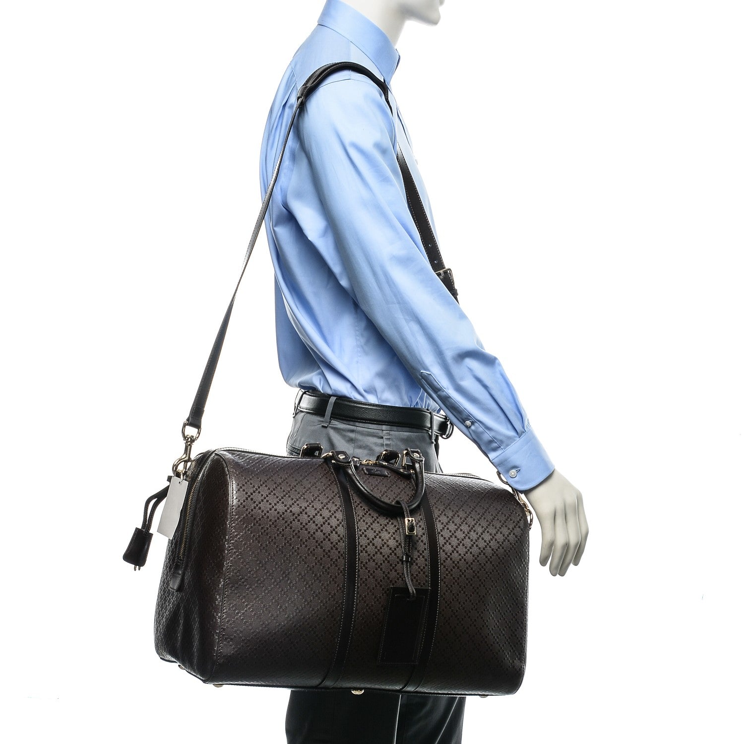 Gucci Bright Diamante Medium Carry On Duffle Testa di Moro 2 of 8