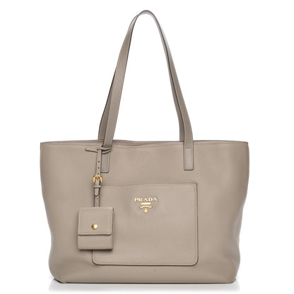 Prada Vitello Daino Shopping Tote Pomice 1 of 8