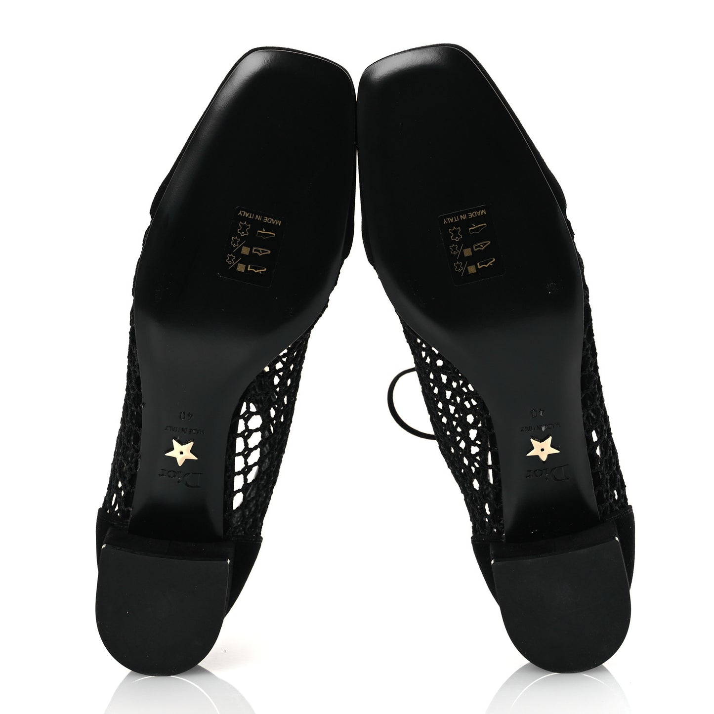 Suede Laminated Resille Naughtily-D 30mm Ankle Boots 40 Black