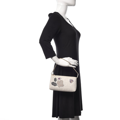 Fendi Zucca Spalmati Rose Ladybug Pochette White 2 of 11