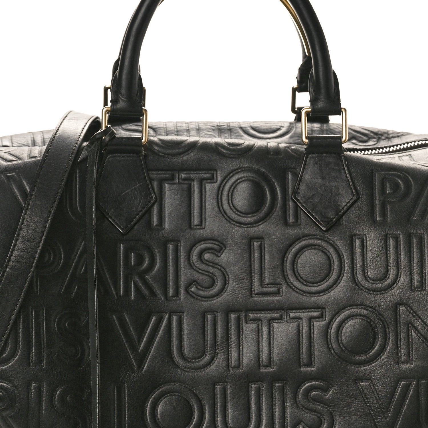 Louis Vuitton Calfskin Embossed Speedy Cube 30 Black 7 of 16