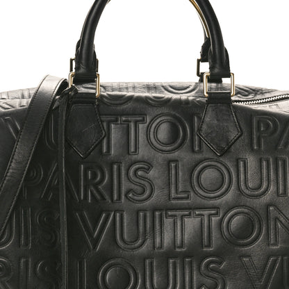 Louis Vuitton Calfskin Embossed Speedy Cube 30 Black 7 of 16