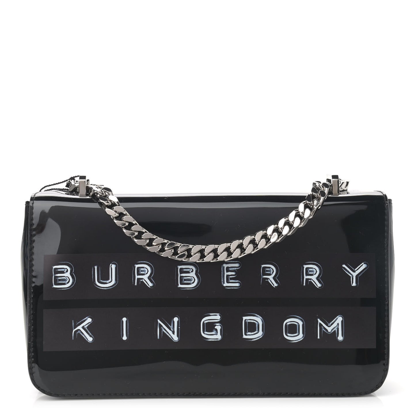 Patent Kingdom Flap Crossbody Black